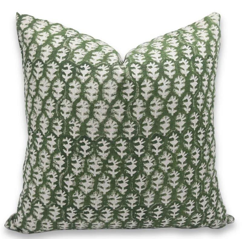 Block printed pillow cover outdoor decorative couch cushion