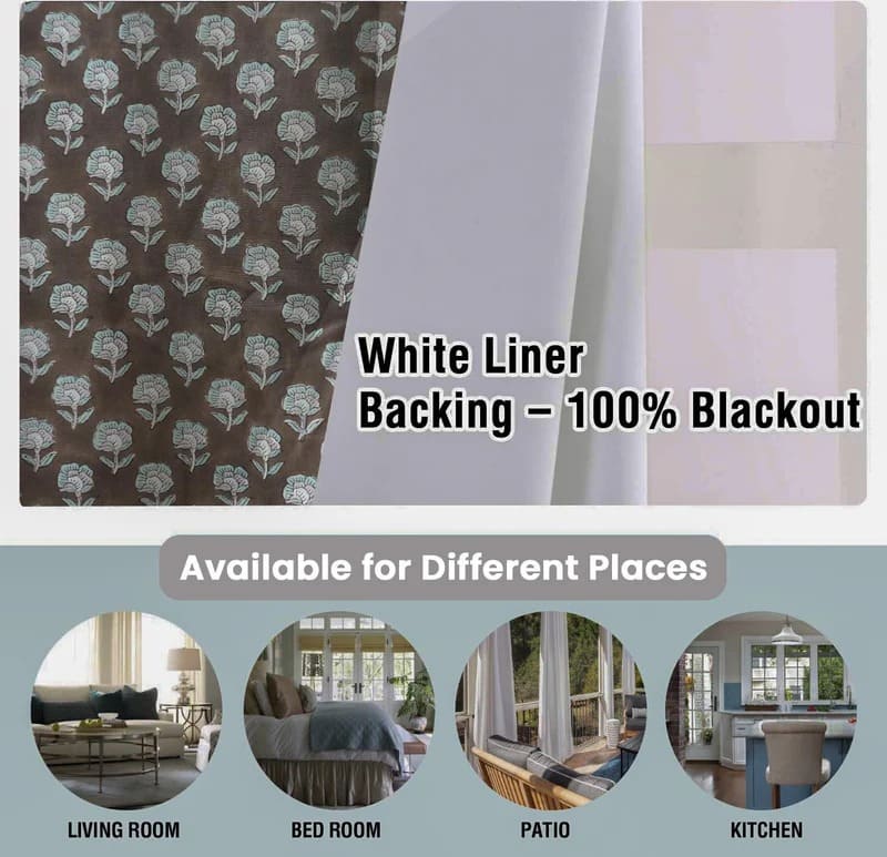 Artisan block curtains with timeless Indian craftsmanship