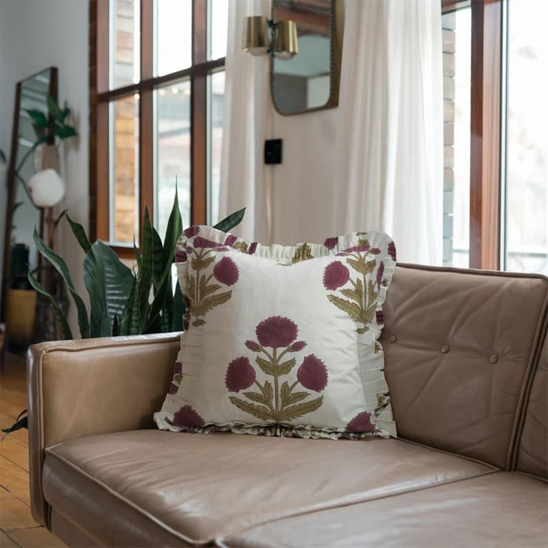 Elegant linen cushion cover