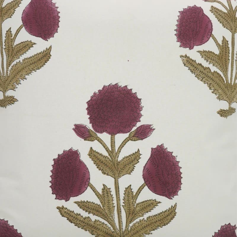 Traditional hand block pillow cover