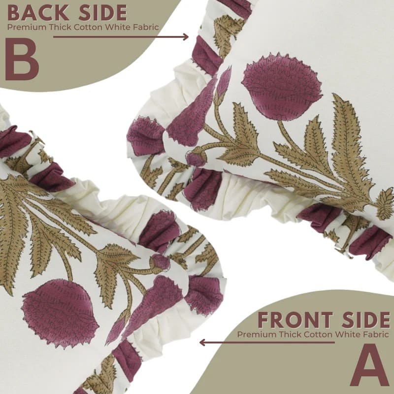 Ethnic blockprint throw pillow cover