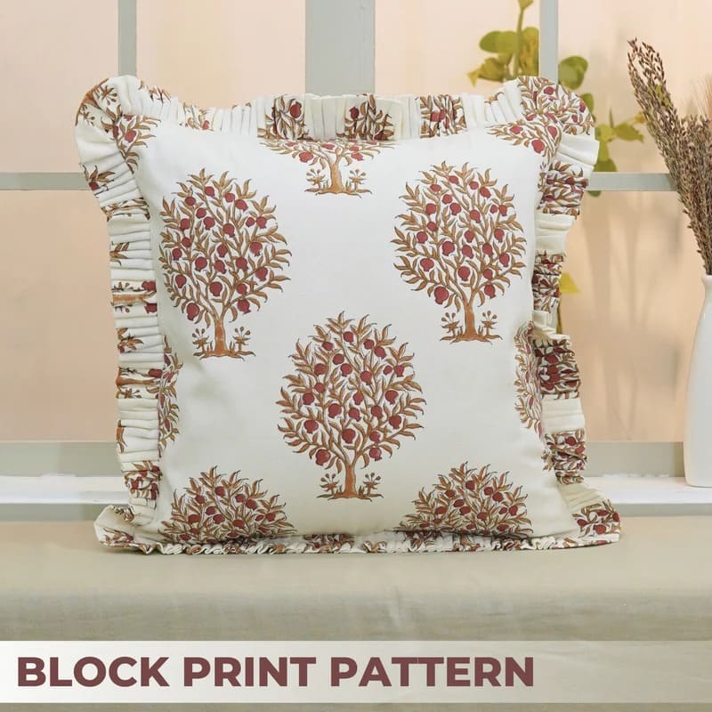 Handcrafted blockprint pillow cover