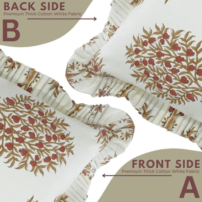 Floral linen pillow cover