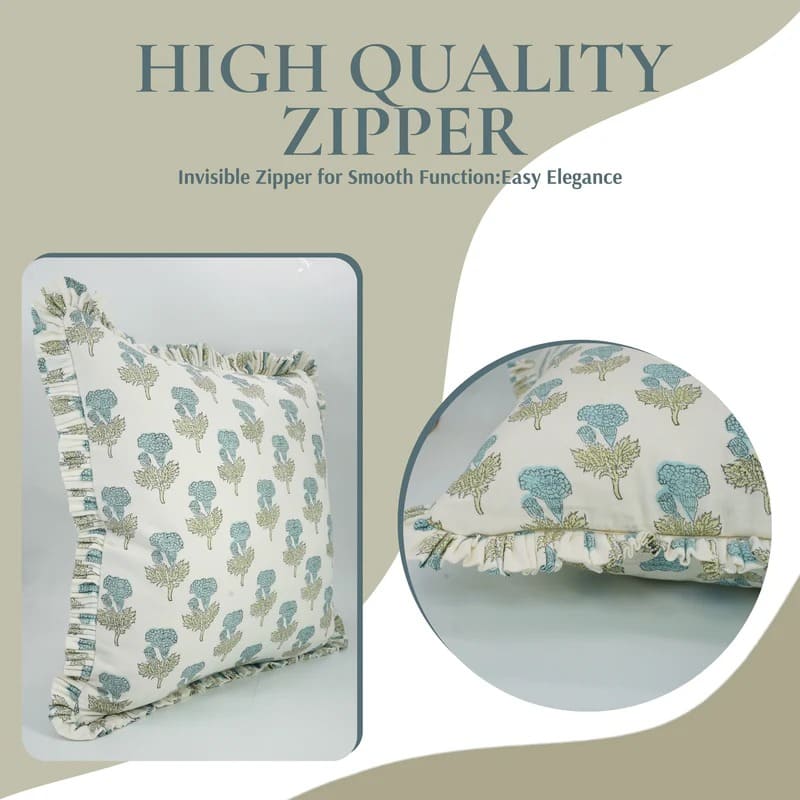 Printed cotton decorative throw cover