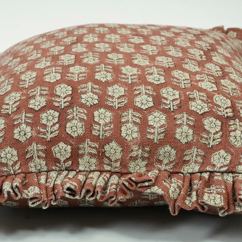 Rustic linen decorative pillow cover