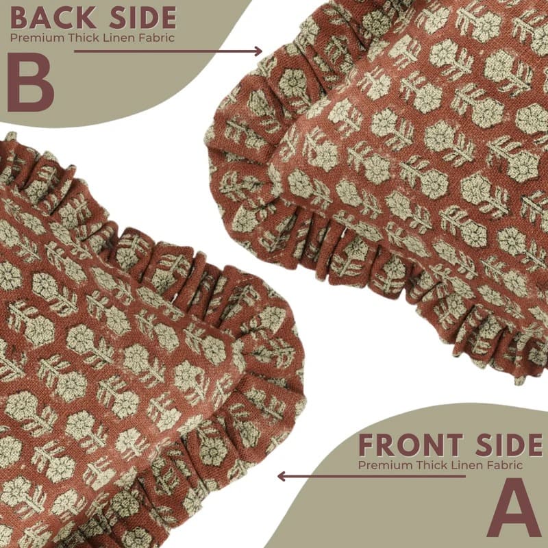 Floral blockprint cushion cover