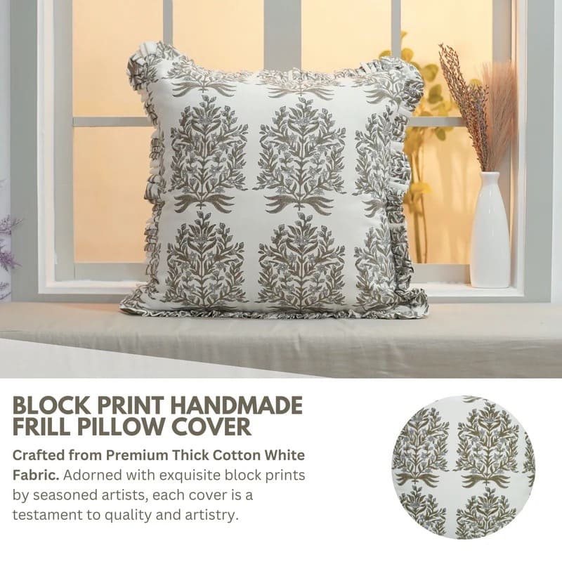 Artisan linen cushion cover