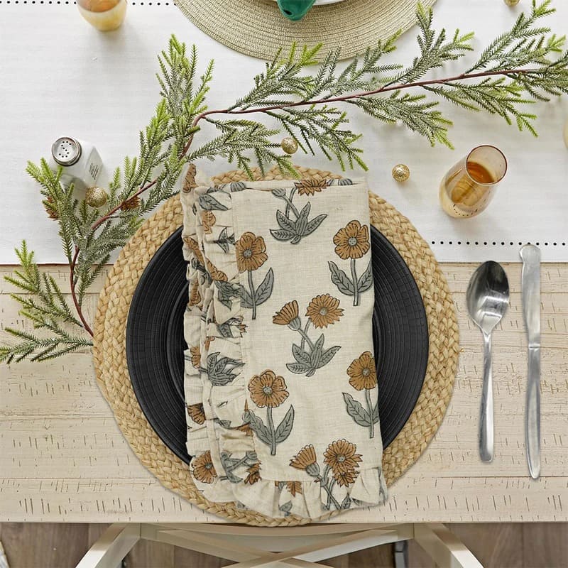 printed cloth napkins eco friendly table linen