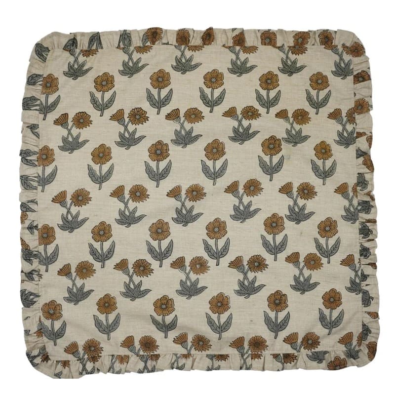 floral linen napkins for elegant table setting