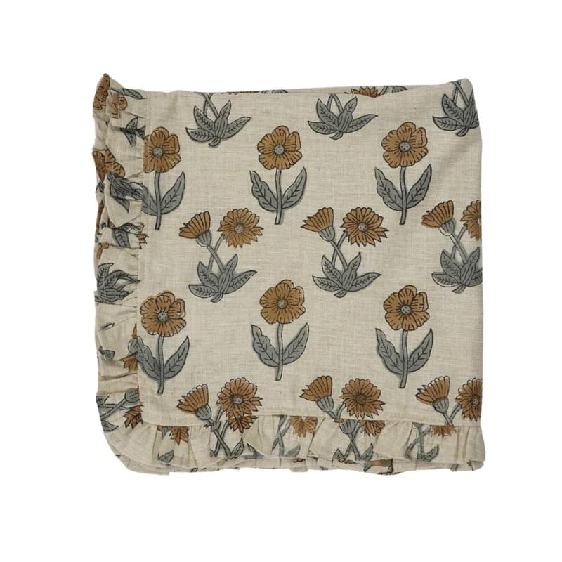 indian handmade napkins block print cotton set