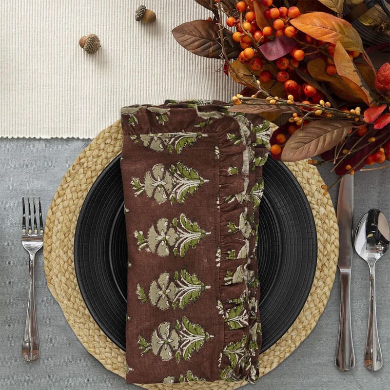 indian block print napkins eco friendly table napkins