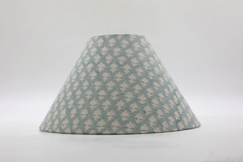 Block Print Cone Lampshade - Pinkcity - Set of 2