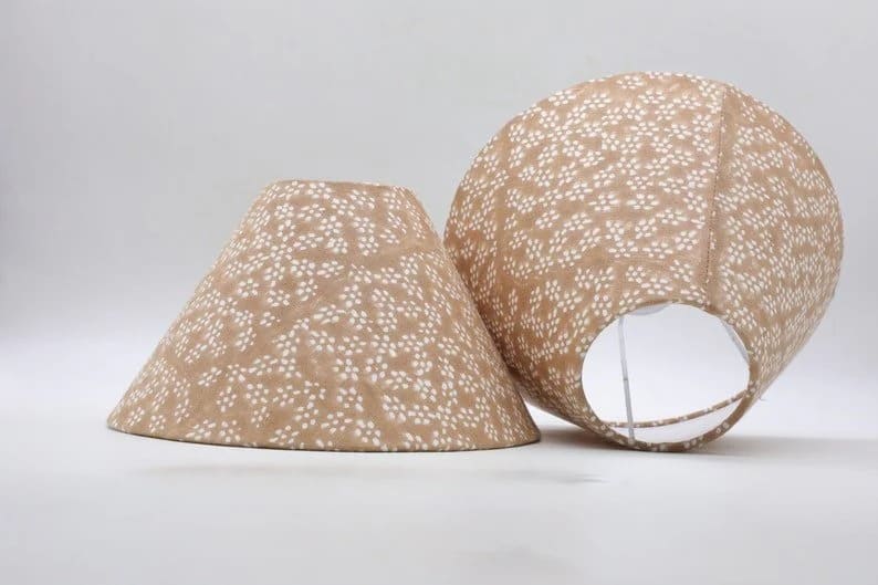 Linen lampshade with elegant drum shape