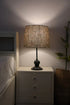 Decorated cone lampshade with soft fabric