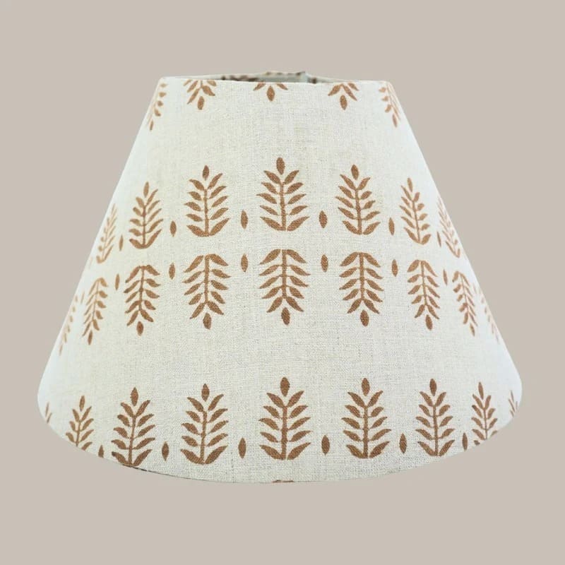 Handmade cotton lampshade block print pattern