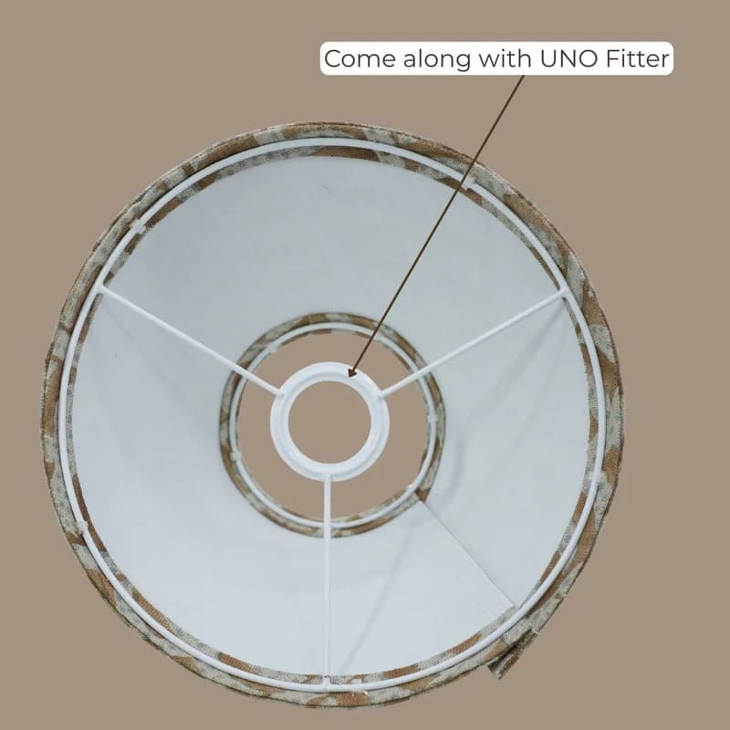 Patterned lampshade made from hand block print fabric