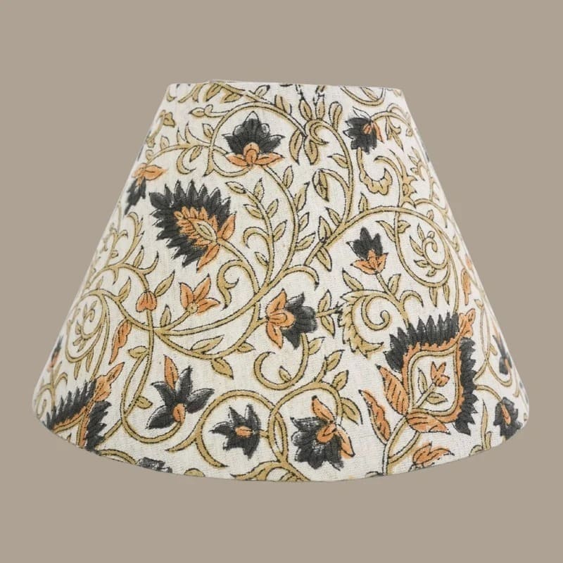 Traditional block print lampshade handmade