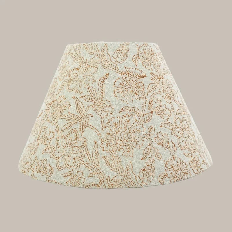 Block printed lampshade traditional handmade style 