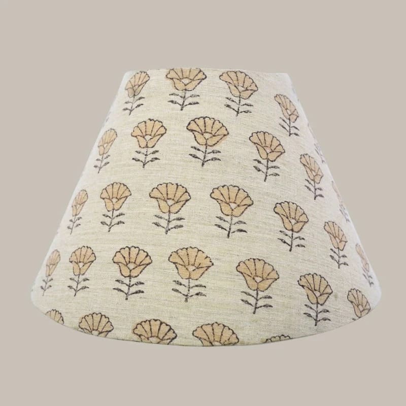 Block print hand printed lampshade cotton shade
