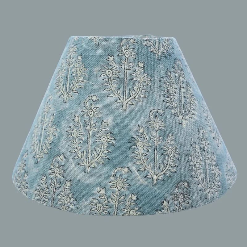Handmade block print lampshade elegant decor  