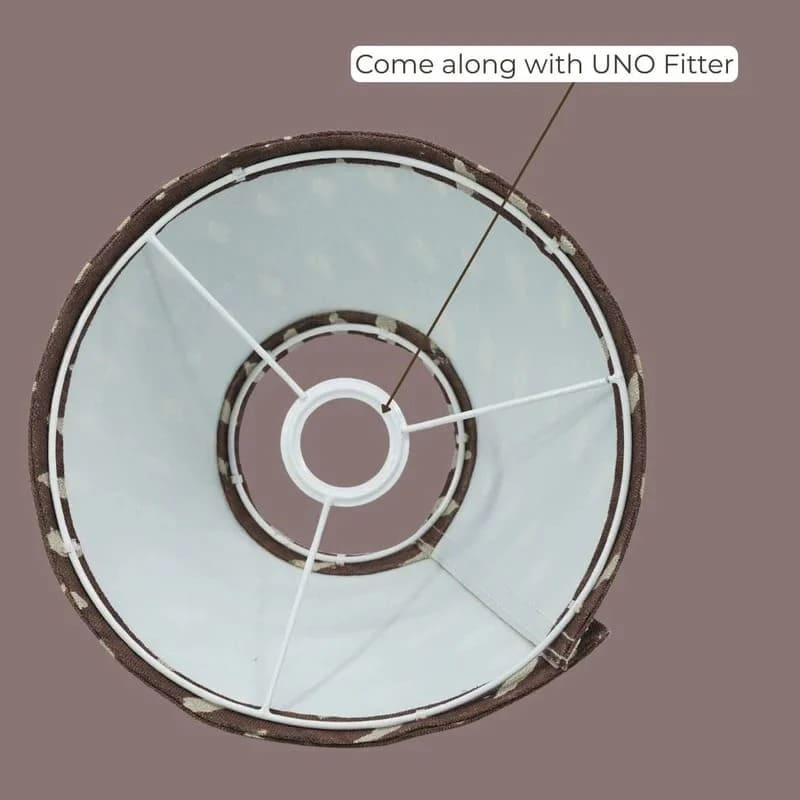 Patterned linen lampshade for elegant home lighting