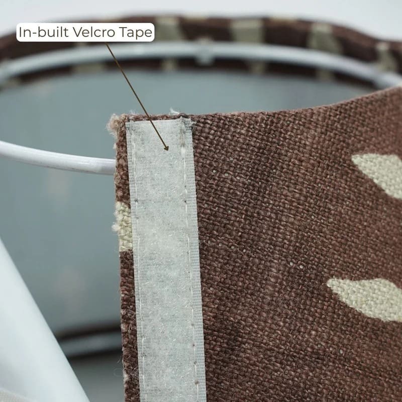 Fabric lampshade for table lamp with designer pattern