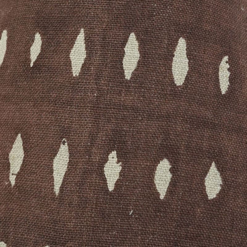 Handmade block print lampshade for living room lamp