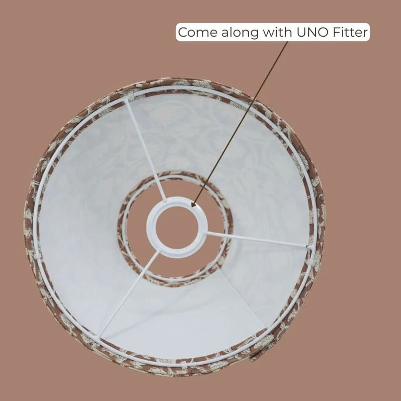 Indian lampshade with traditional block print design