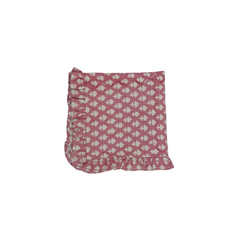 Modern floral linen napkins decor