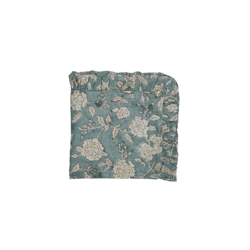 Minimal floral linen napkins for dining