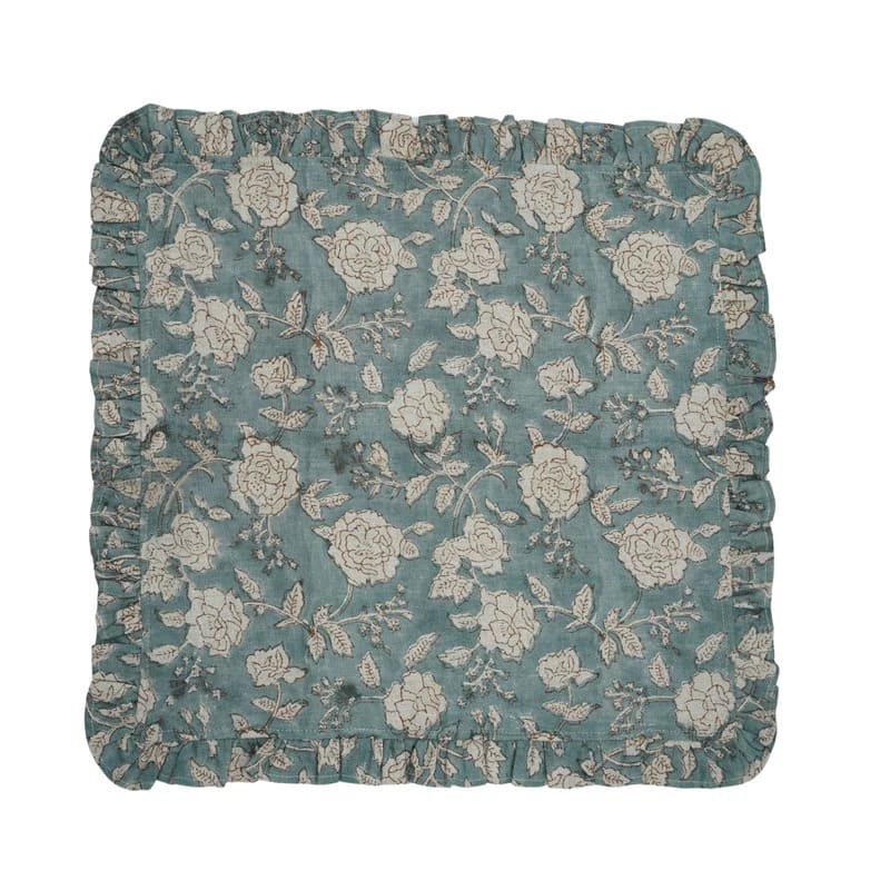Fresh floral linen napkins table decor