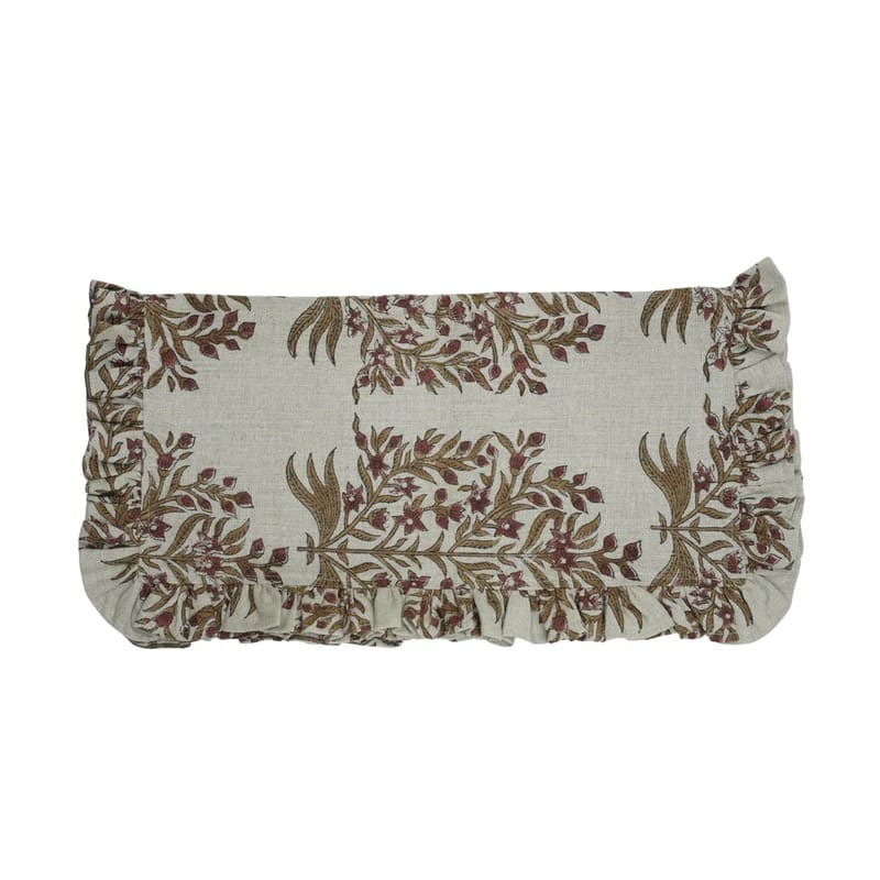 Bohemian floral linen napkins set