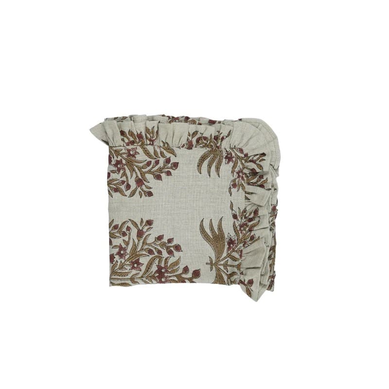 Elegant dining floral linen napkins