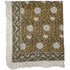 Decorative throw blanket with floral pattern on a white background