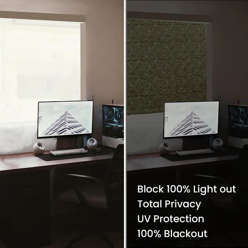 Pink Roman shade for bedroom or living room décor