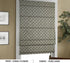 Block print Roman shades for stylish living room