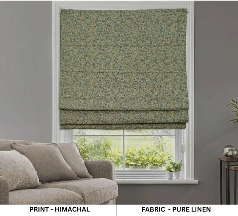 Stylish roman shades for kitchen window décor