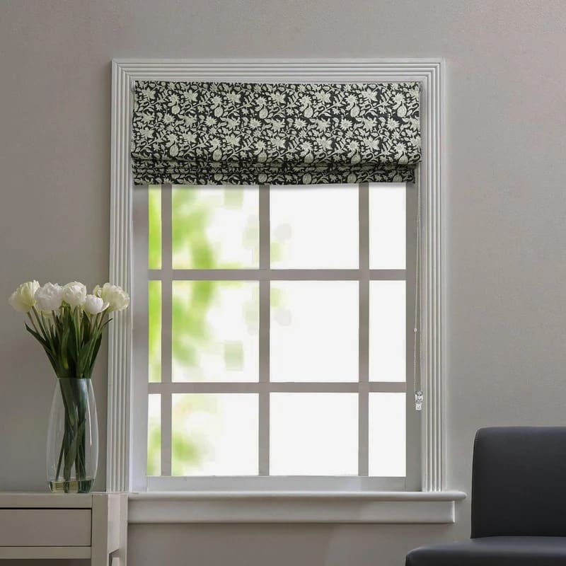 Modern roman shades for living room décor