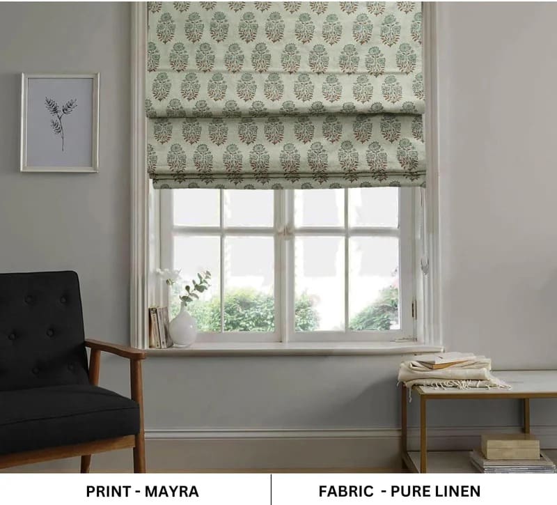 Roman shades for kitchen window décor