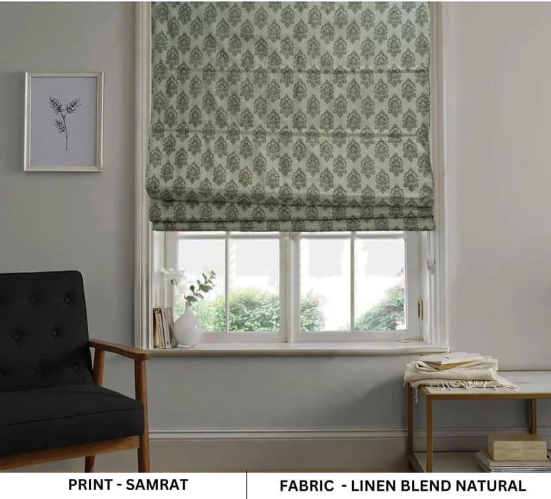 Handmade roman shades for farmhouse window decor