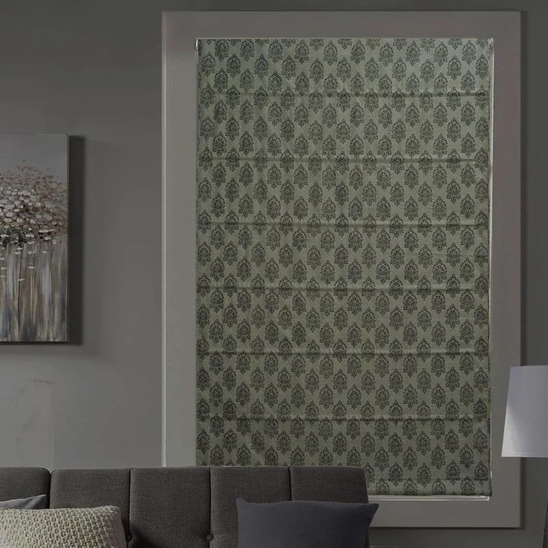 Block print roman shades for stylish window treatment