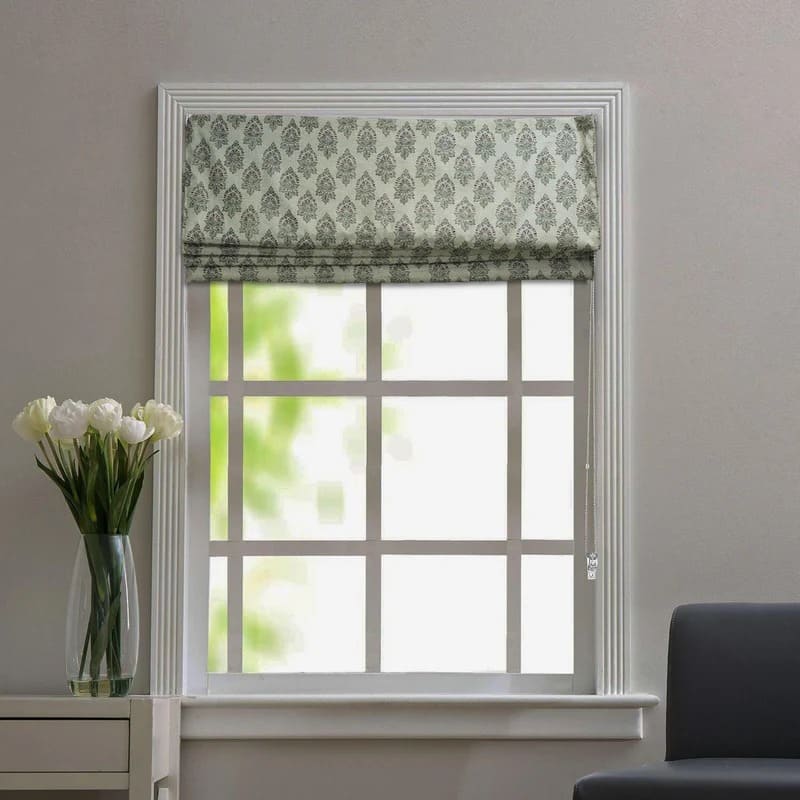 Elegant roman shades for living room window decor