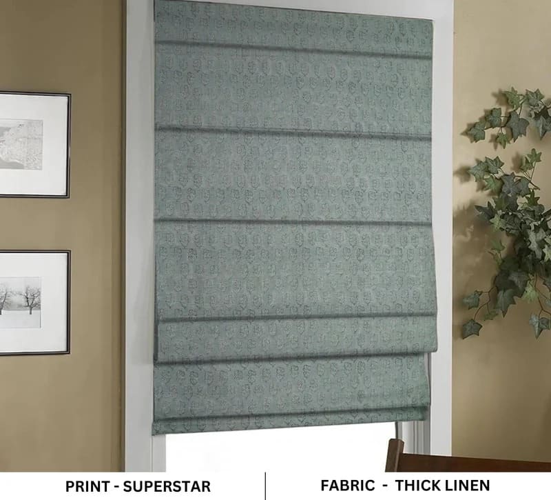 Drapes and Roman shades with designer fabric