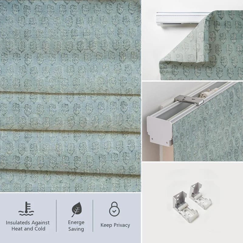 Fabric Roman shades for bright and airy interiors