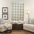 Roman shades for picture windows with basket linen