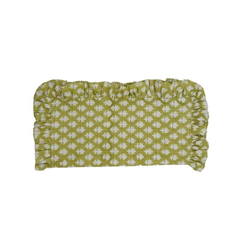 Sage green cotton napkin with minimal aesthetic design