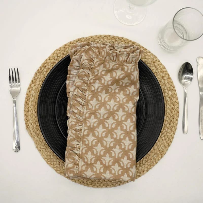 handmade printed napkins cotton fabric set