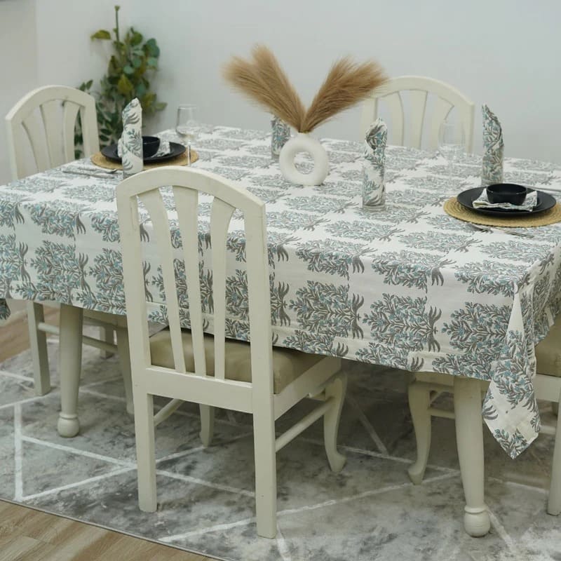 Handmade tablecloth with Indian prints