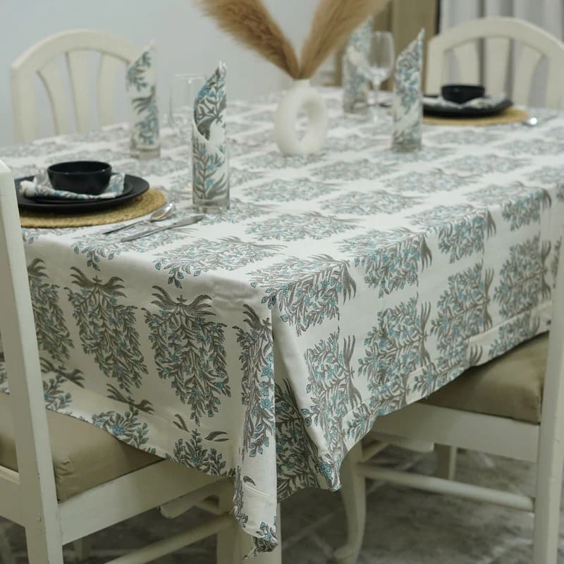Colorful Indian print tablecloth for dining