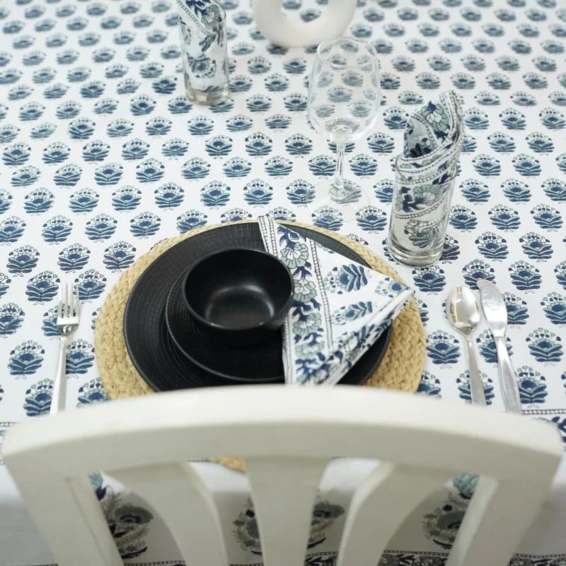 Basket linen tablecloth for kitchen and living area